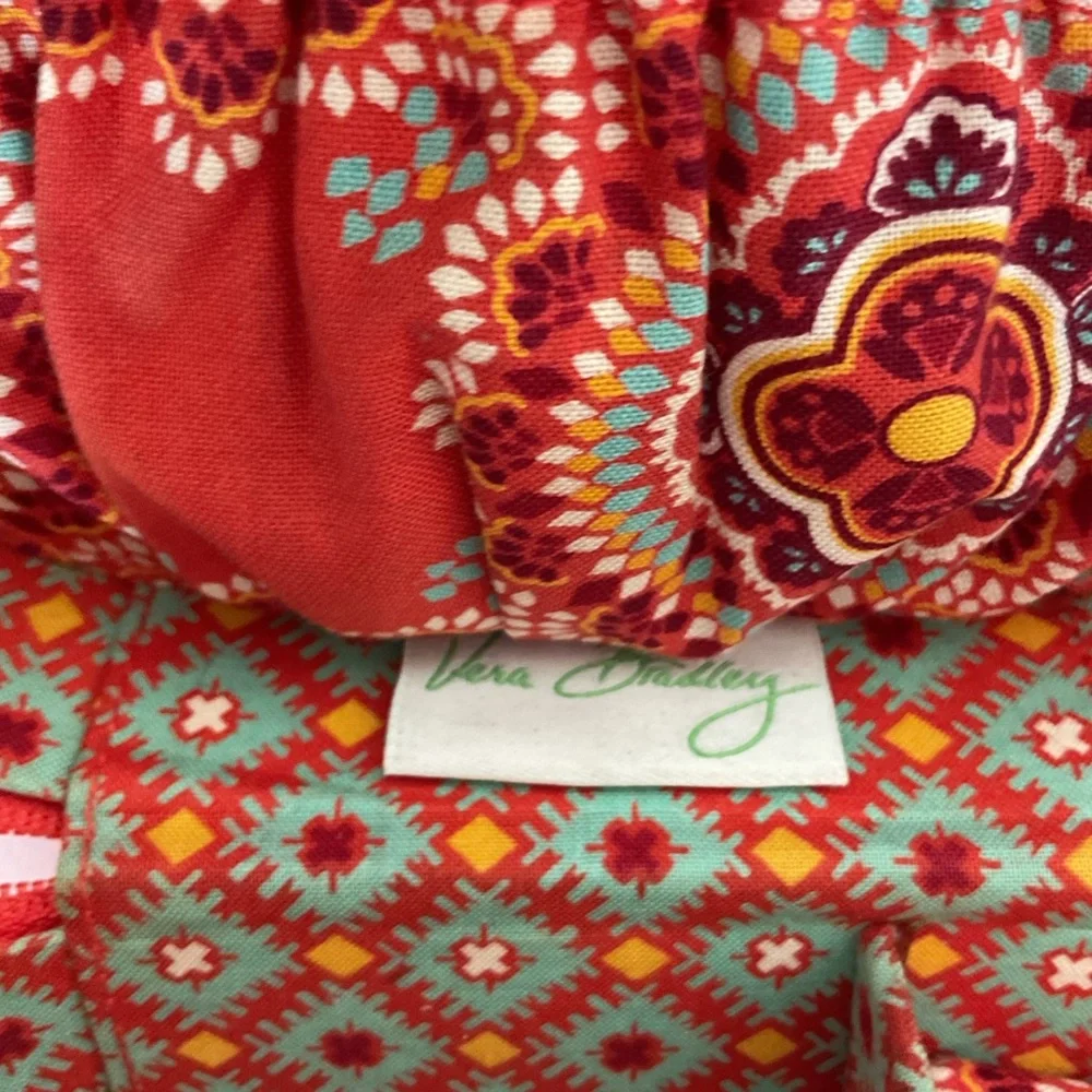 Retired Vera Bradley Coral Travel Jewelry box Case
